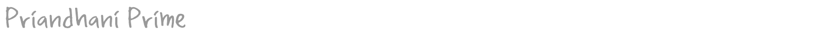 Priandhani Prime font preview
